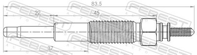  05642-001 FEBEST Свеча накаливания