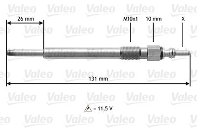  345202 VALEO Свеча накаливания