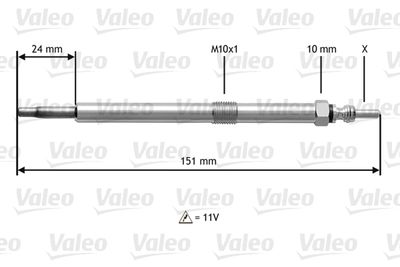  345120 VALEO Свеча накаливания