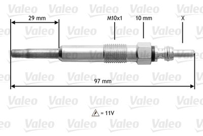  345130 VALEO Свеча накаливания