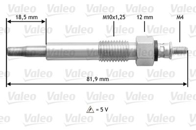  345205 VALEO Свеча накаливания