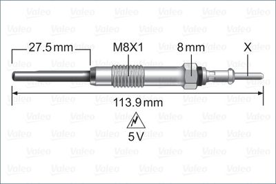  345223 VALEO Свеча накаливания