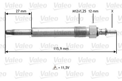  345129 VALEO Свеча накаливания