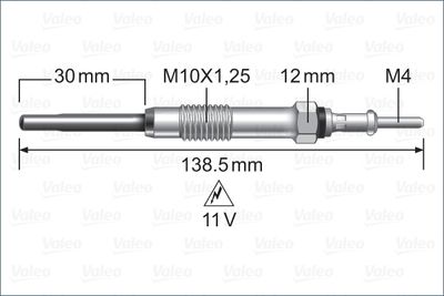  345245 VALEO Свеча накаливания