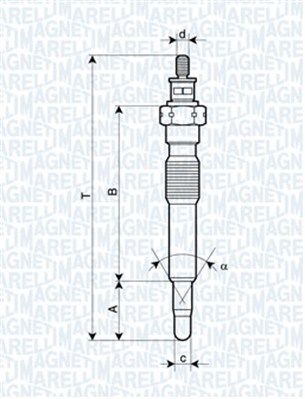  062900092304 MAGNETI MARELLI Свеча накаливания