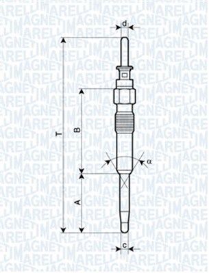  062900039304 MAGNETI MARELLI Свеча накаливания