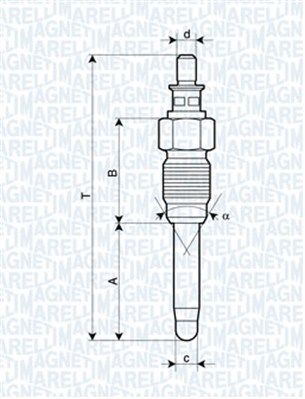  062900059304 MAGNETI MARELLI Свеча накаливания