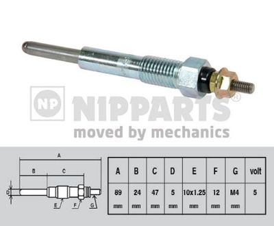  J5719000 NIPPARTS Свеча накаливания