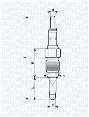  062900083304 MAGNETI MARELLI Свеча накаливания