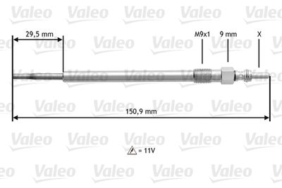  345131 VALEO Свеча накаливания