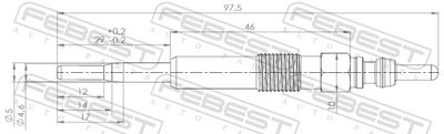  23642-003 FEBEST Свеча накаливания