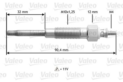  345141 VALEO Свеча накаливания