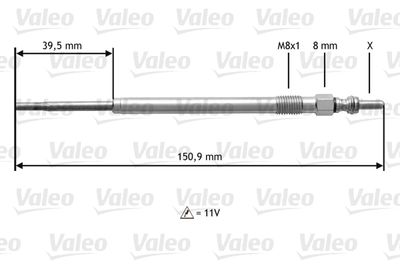  345174 VALEO Свеча накаливания