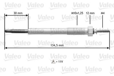  345185 VALEO Свеча накаливания