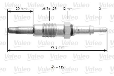  345137 VALEO Свеча накаливания