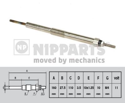  N5712027 NIPPARTS Свеча накаливания