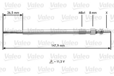  345204 VALEO Свеча накаливания