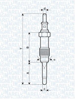  062900046304 MAGNETI MARELLI Свеча накаливания