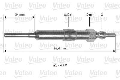  345171 VALEO Свеча накаливания