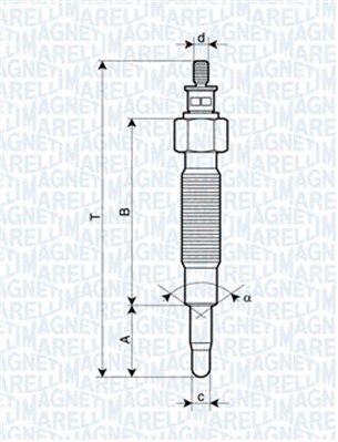  062900037304 MAGNETI MARELLI Свеча накаливания