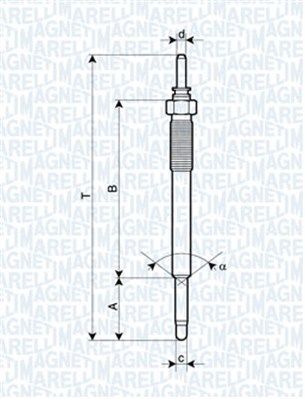  062900074304 MAGNETI MARELLI Свеча накаливания