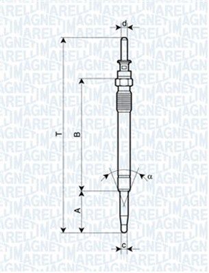  062900078304 MAGNETI MARELLI Свеча накаливания