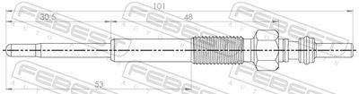  25642-011 FEBEST Свеча накаливания