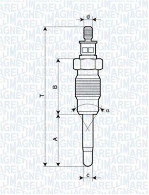  062900016304 MAGNETI MARELLI Свеча накаливания