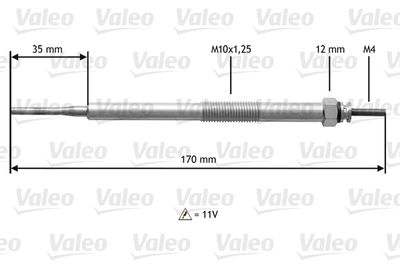  345216 VALEO Свеча накаливания