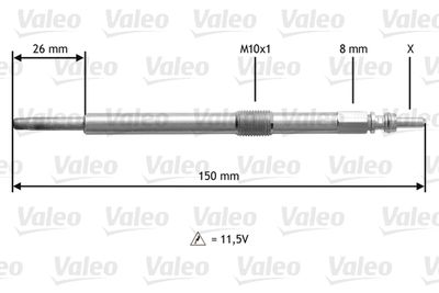  345191 VALEO Свеча накаливания