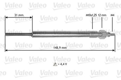  345182 VALEO Свеча накаливания