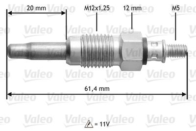  345108 VALEO Свеча накаливания