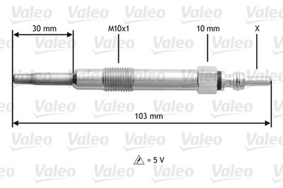  345115 VALEO Свеча накаливания