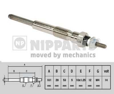  J5712005 NIPPARTS Свеча накаливания