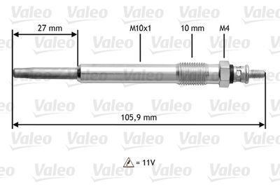  345103 VALEO Свеча накаливания