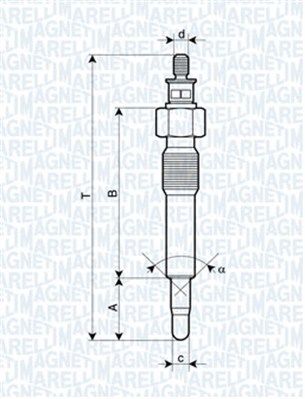  062583202304 MAGNETI MARELLI Свеча накаливания