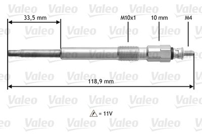  345152 VALEO Свеча накаливания