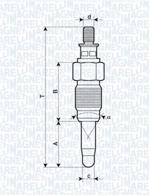  062900056304 MAGNETI MARELLI Свеча накаливания