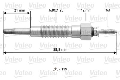  345213 VALEO Свеча накаливания