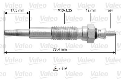  345214 VALEO Свеча накаливания