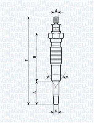  062900077304 MAGNETI MARELLI Свеча накаливания