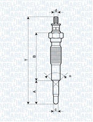  062900094304 MAGNETI MARELLI Свеча накаливания