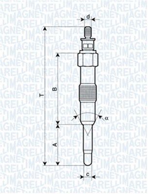  062581201304 MAGNETI MARELLI Свеча накаливания