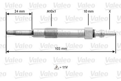  345114 VALEO Свеча накаливания