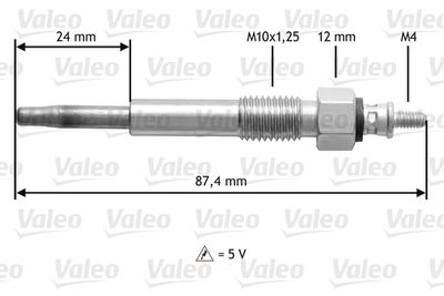  345176 VALEO Свеча накаливания