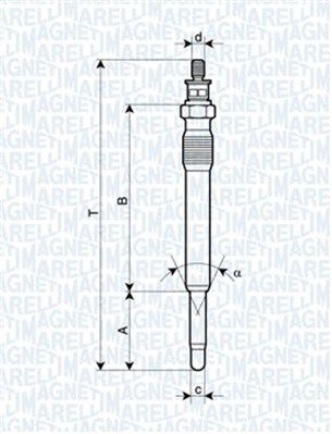  062900001304 MAGNETI MARELLI Свеча накаливания