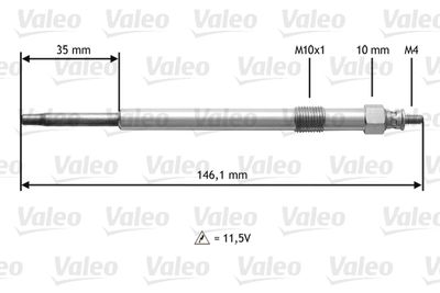  345139 VALEO Свеча накаливания