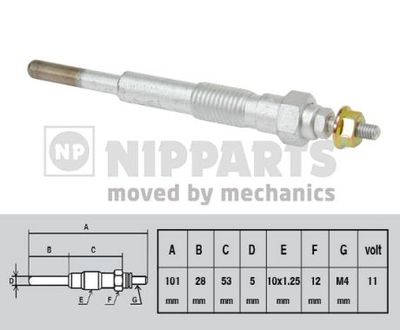  J5716001 NIPPARTS Свеча накаливания