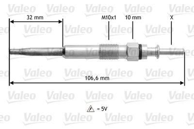  345134 VALEO Свеча накаливания