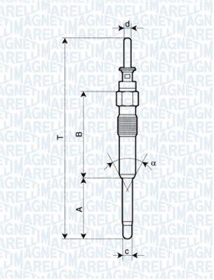  062900023304 MAGNETI MARELLI Свеча накаливания